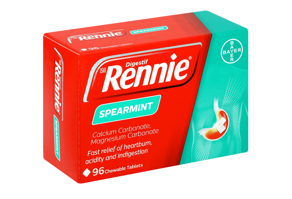 Rennie spearmint 96 tablets